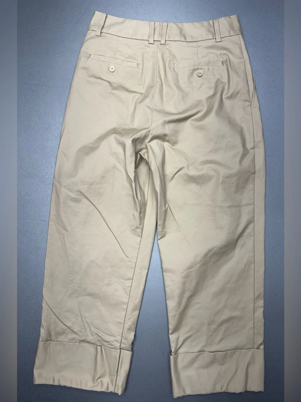 Lauren Ralph Lauren Tan Khaki Cropped Cuffed Pants Women’s 6 Cotton Stretch